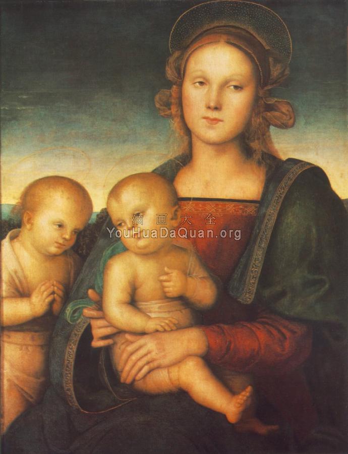 Madonna with Child and Little St John - 彼得罗·贝鲁吉诺